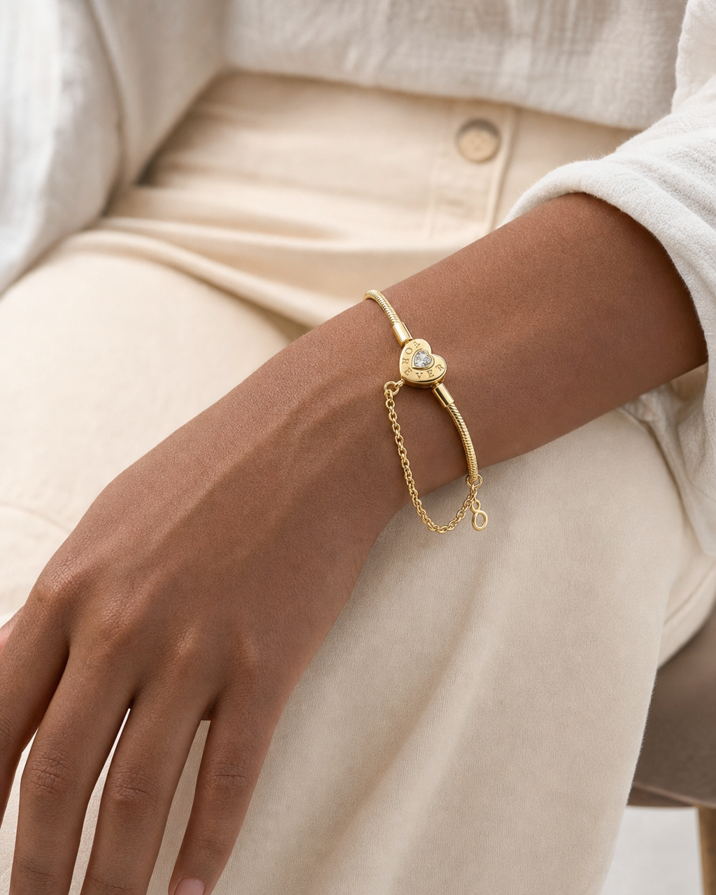 Forever Heart Bracelet — worn