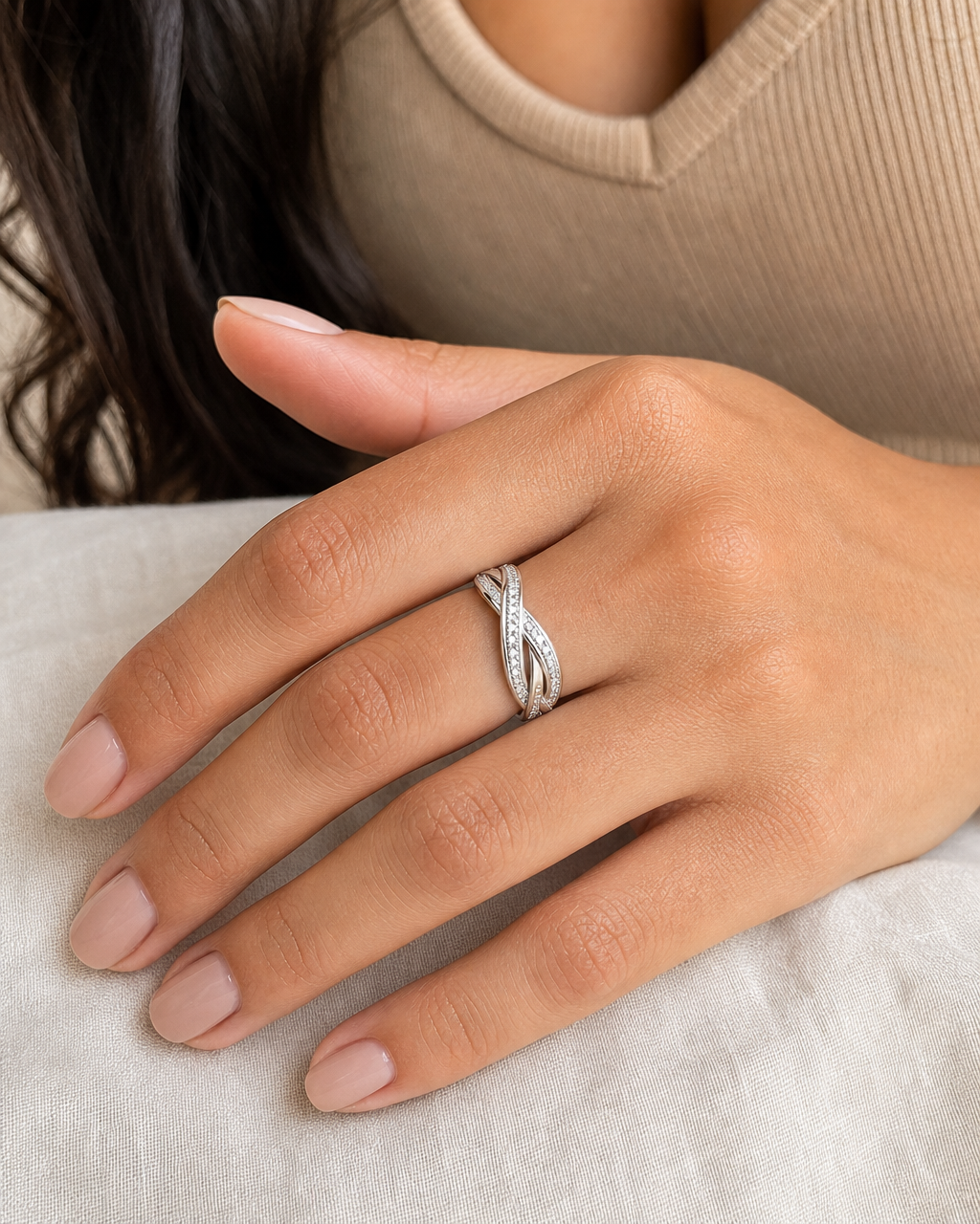 Bague Infini Argent — porté
