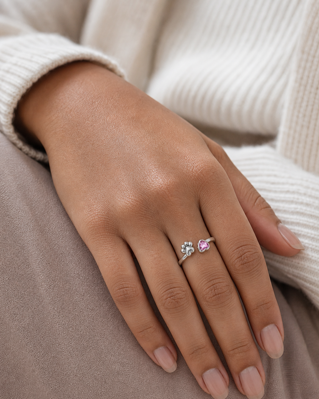 Anillo Ajustable Patas — en uso