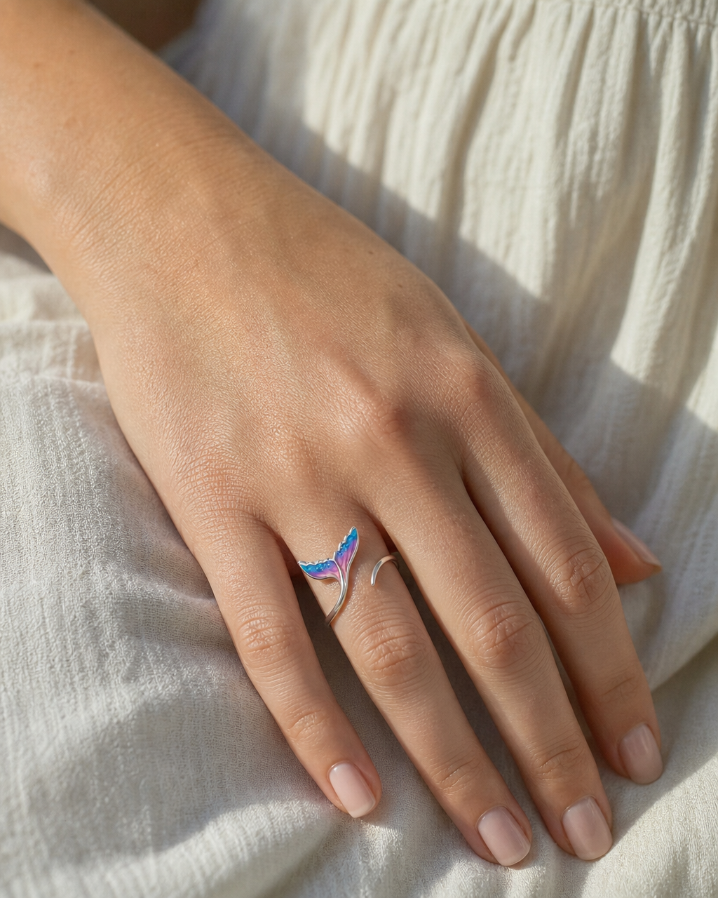 Mermaid Ring — worn