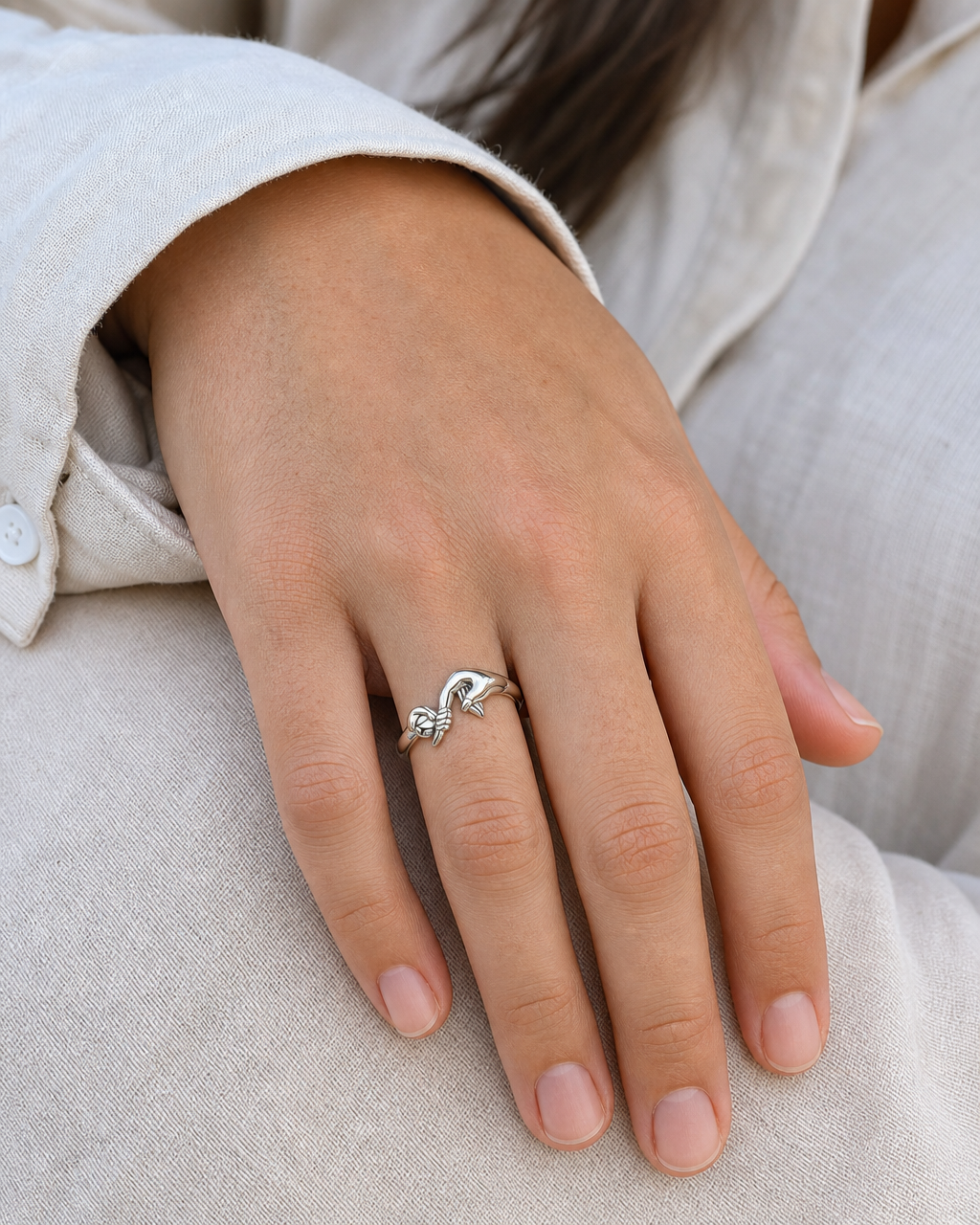 Anillo Promesa — en uso